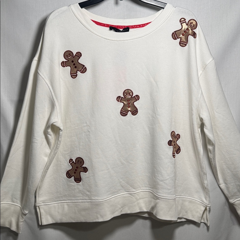 NWT Jane + Delancy Shiny Gingerbread Sweatshirt XL